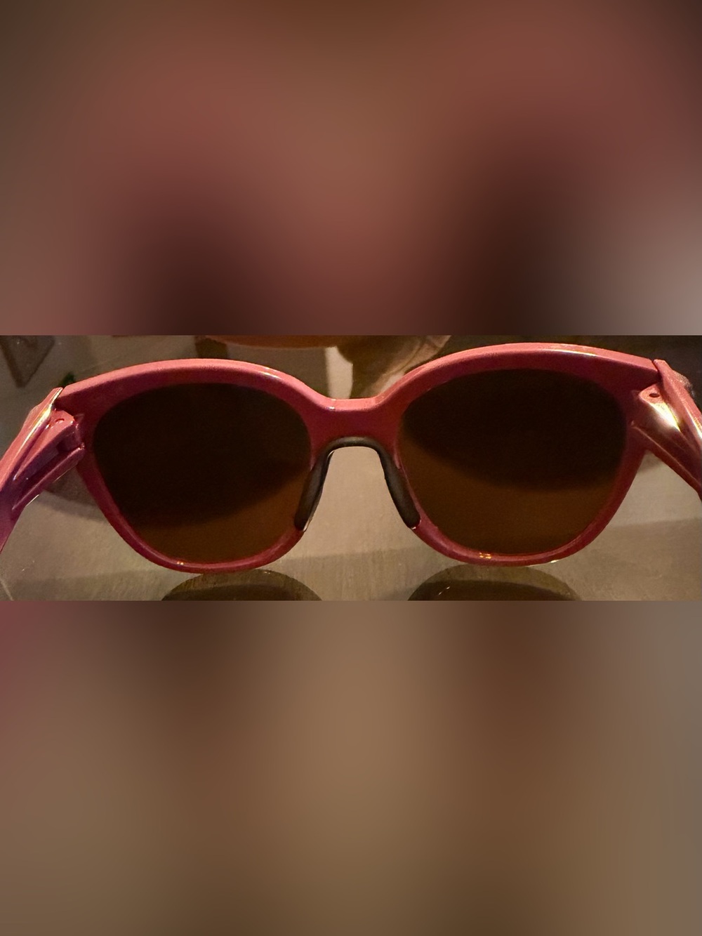 Oakley Pink Frame Sunglasses with Brown Lenses Used - Picture 4 of 4